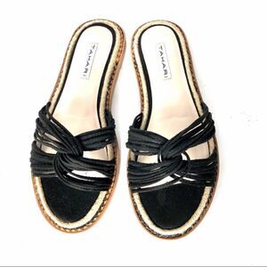 Tahari Black Sandals Slides
